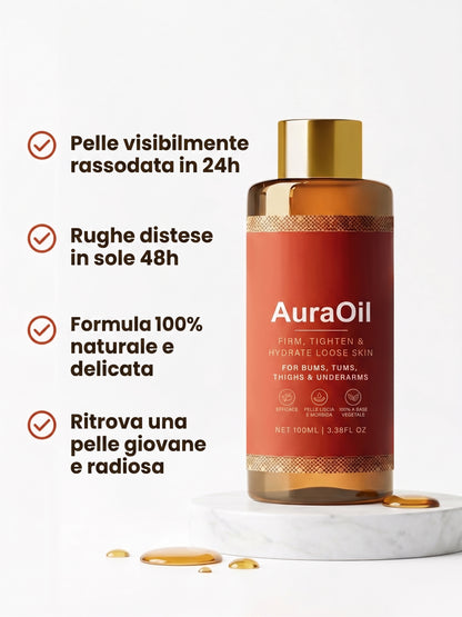 AuraOil – Přírodní tajemství viditelně pevnější, hladší a zářivější pokožky.