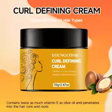 Definiërende haarcrème voor krullen, vormgevend en voedend, die het haar verfraait