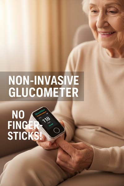 DE LUXE Non-Invasive Blood Glucose Monitor — 5-Second Readout |- 99% Accuracy 8-1