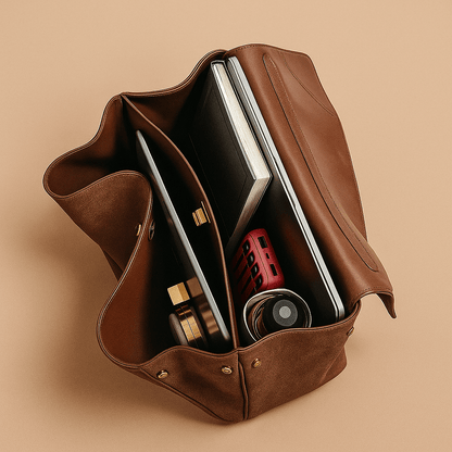 Sac Moira – Cabas daim véritable & intérieur cuir | L’Atelier de Malte