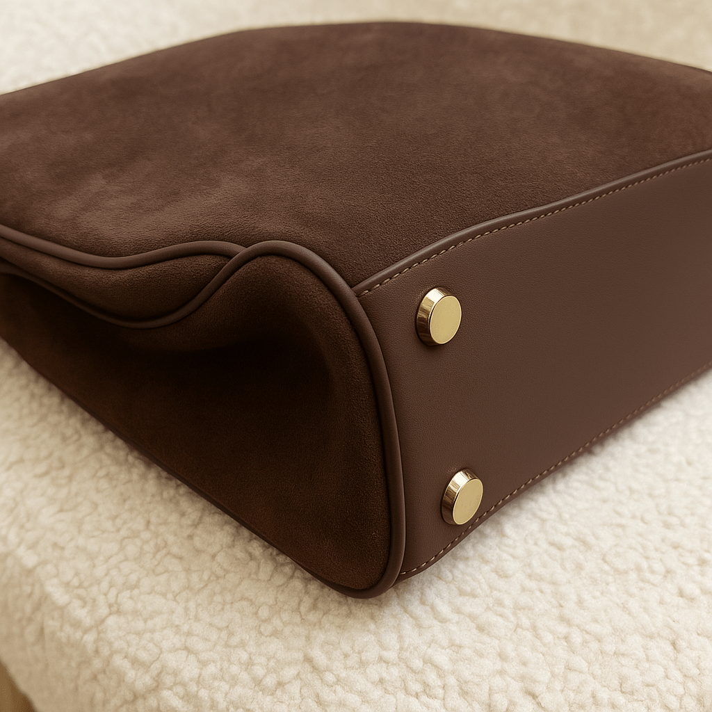 Sac Moira – Cabas daim véritable & intérieur cuir | L’Atelier de Malte