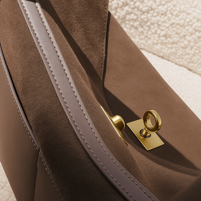 Sac Moira – Cabas daim véritable & intérieur cuir | L’Atelier de Malte