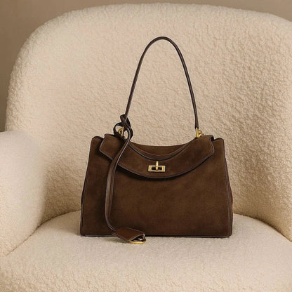 Sac Moira – Cabas daim véritable & intérieur cuir | L’Atelier de Malte Coffee